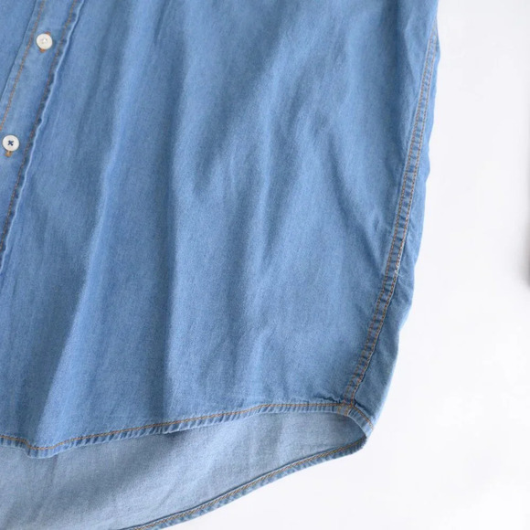 Izod Jeans Button Up Western Blue Denim Shirt XL - Picture 5 of 10